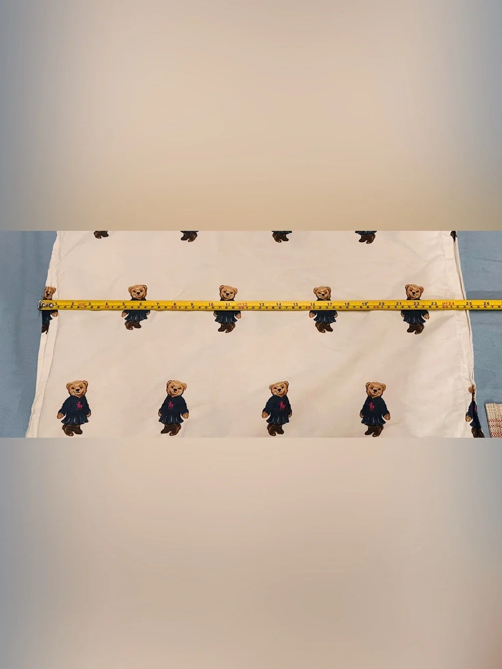 Polo Ralph Lauren Polo Girl Bear Standard Pillowcase Sham 22X25 USA Vtg Rare